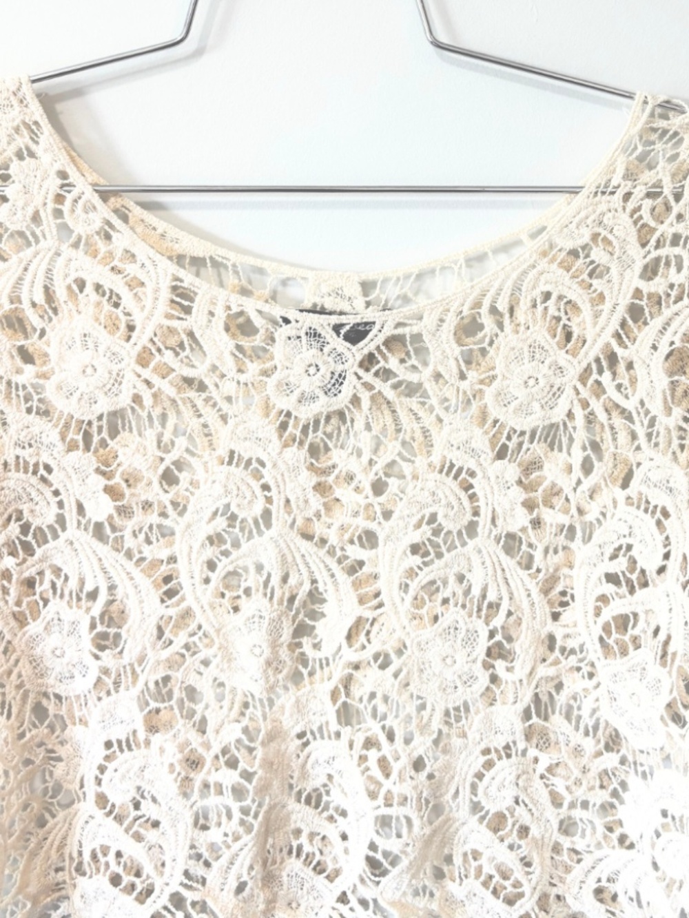 Streetwear Society Cream Lace Crop Top Size S - Picture 2 of 7
